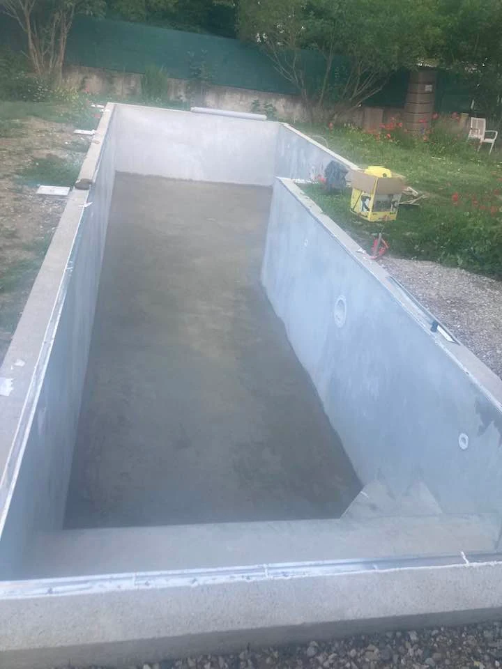 Détail de pose de liner PVC armé